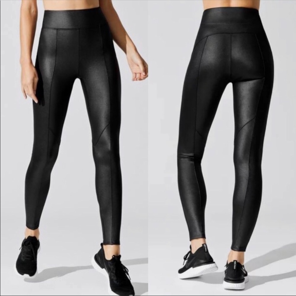 Carbon38 Celestine Faux Leather Leggings szM